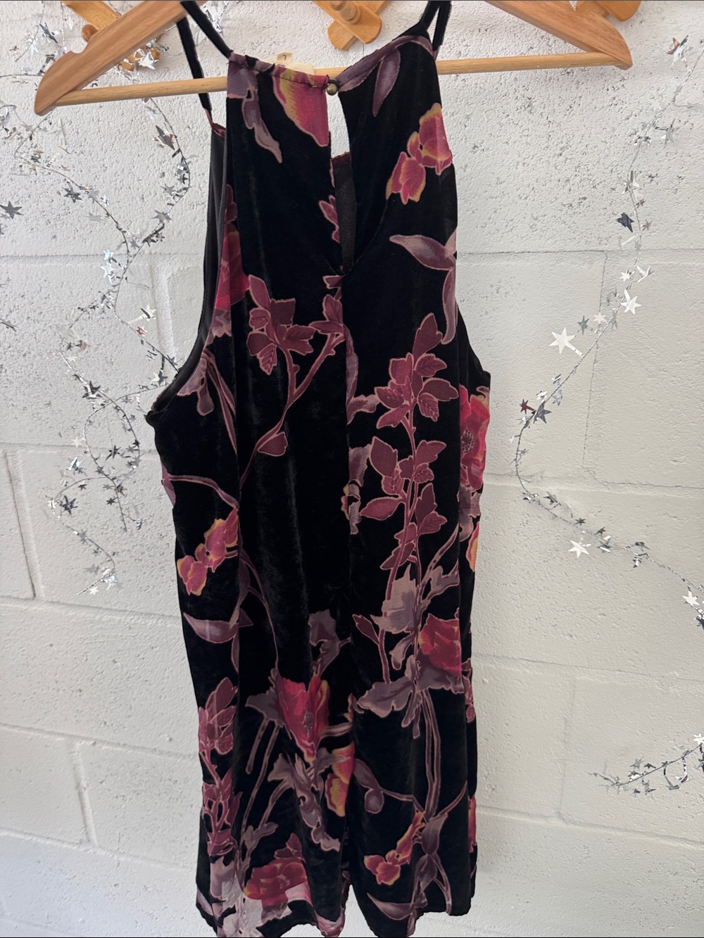 Velvet sheer black floral dress - Picture 2 of 7